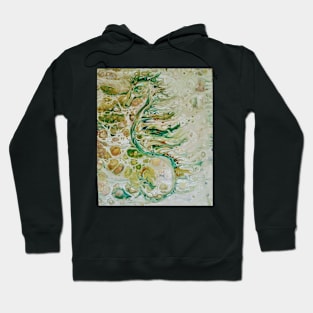 Green and gold seahorse Hoodie